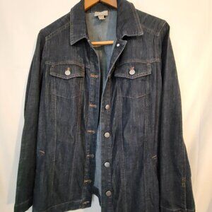 Women's Chico's 2 Denim Jean Jacket Stretch